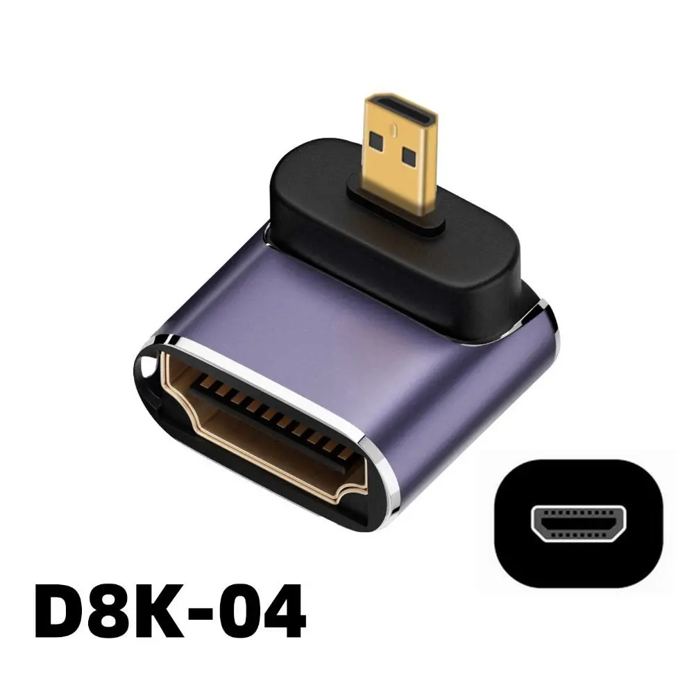 48Gbps HD 2.1 Male to Female Mini /Micro HD to HD-compatible HDTV Adapter 8K 60HZ Converter