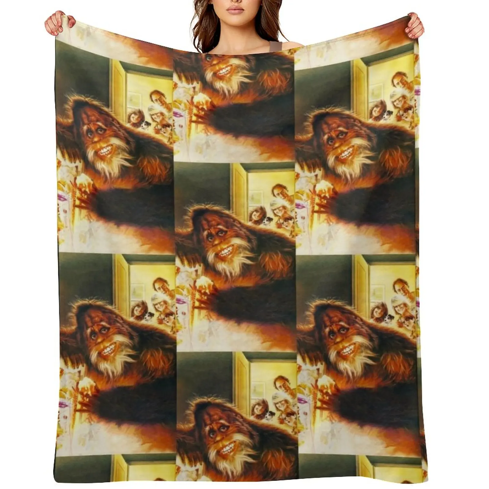 

Harry and the Hendersons Throw Blanket Furrys Plaid on the sofa christmas gifts Comforter Blankets