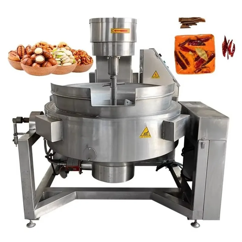 Stainless Steel Strawberry Jam Mix Pot Electric Planetary Stir Jacketed Kettle Food Cook Wok with Mixer