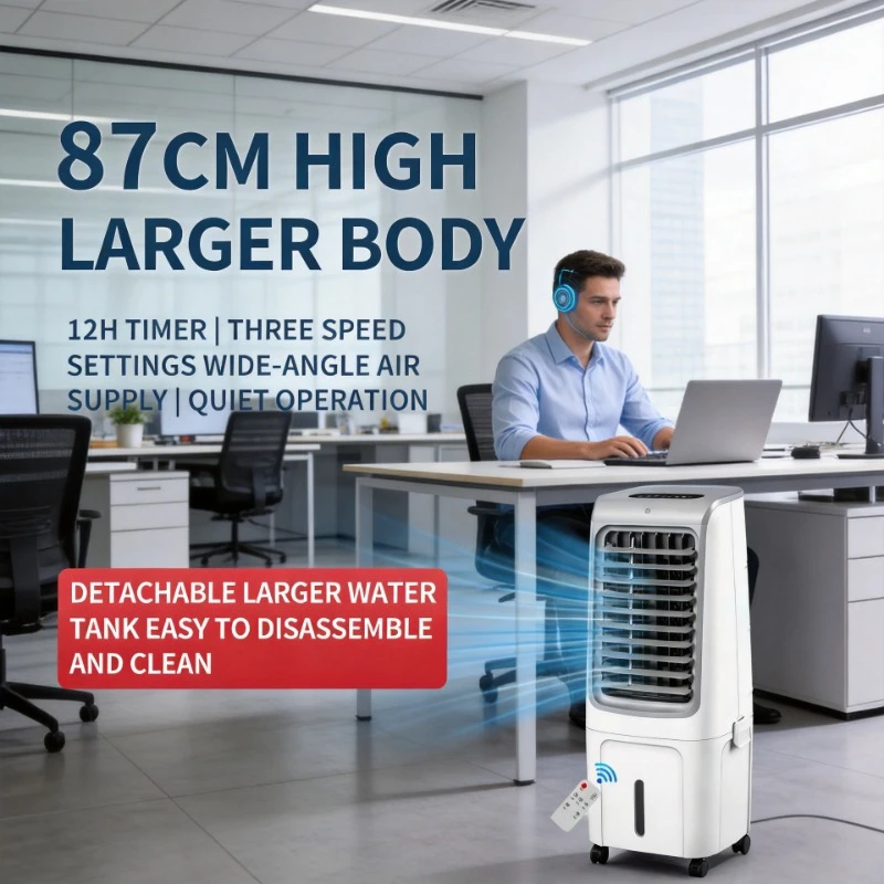 Portable Water Evaporative Air Cooler Add Ice Water Cooling Fan Mobile Mini Air Conditioner For Home Dorm
