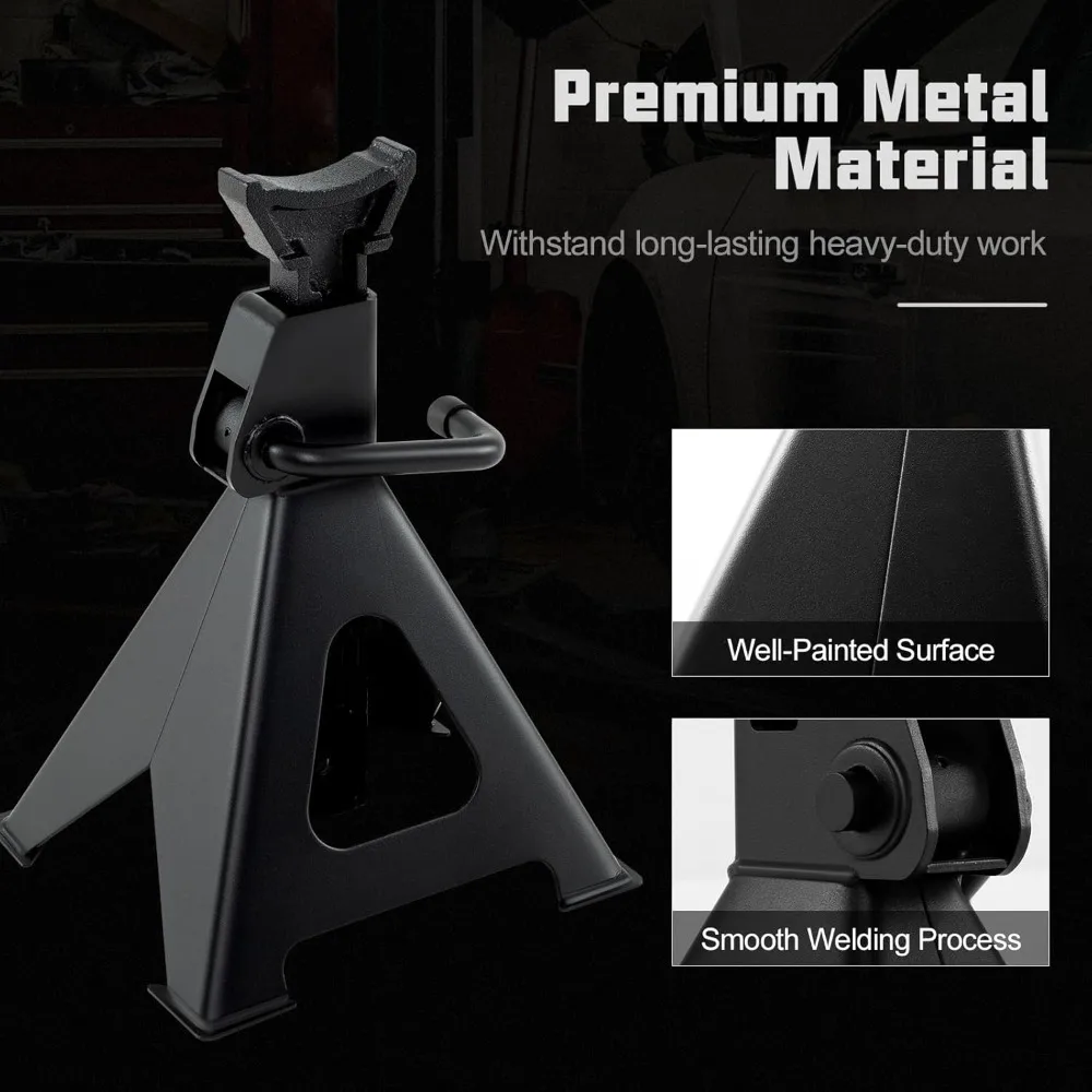 حامل رافعة رفع قابل للتعديل 6 طن شديد التحمل، مجموعة مكونة من 4 قطع للسيارات والشاحنات وسيارات الدفع الرباعي والقوارب