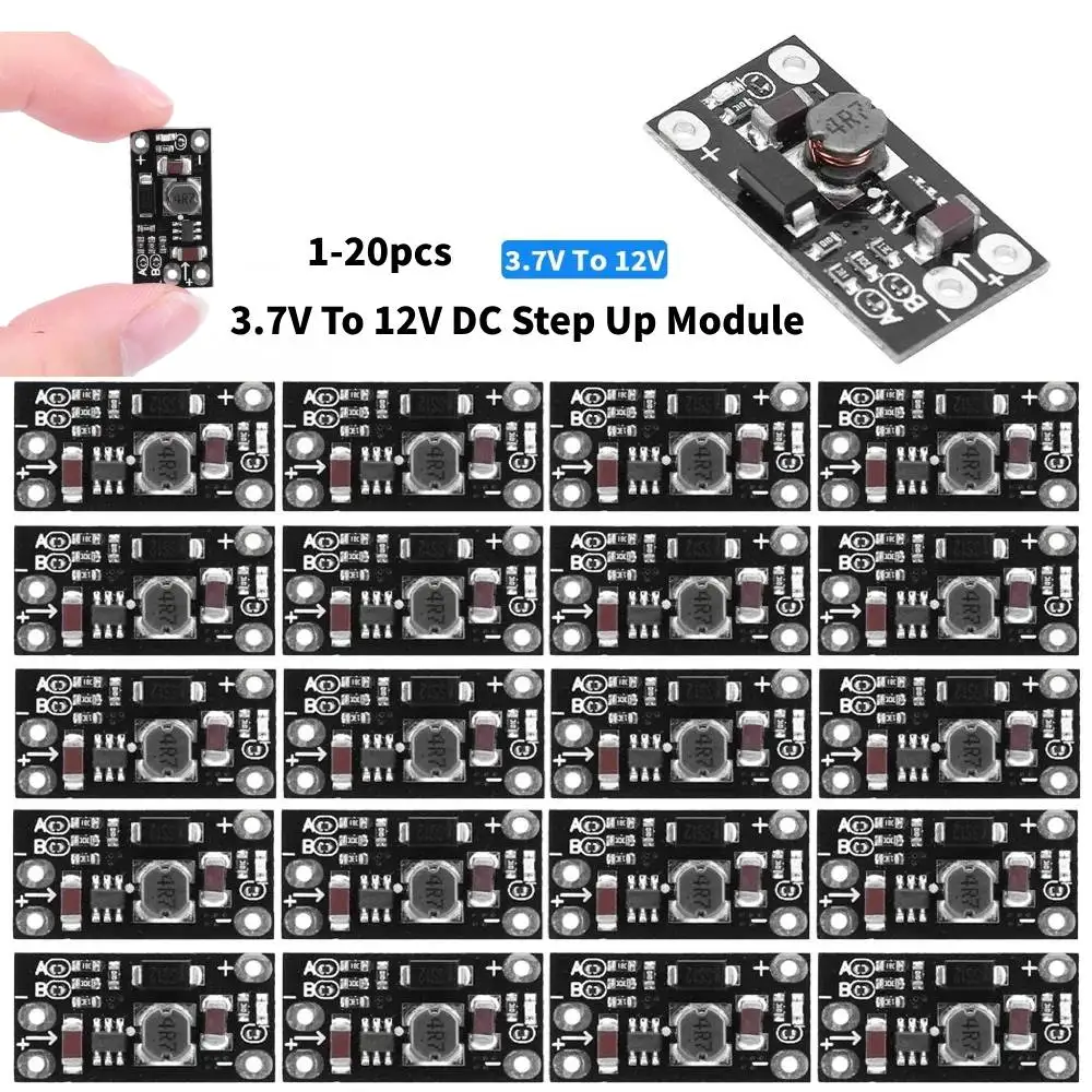 5-20PCS Mini DC Boost Converter Board 3.7V to 12V Step Up Board Voltage Regulator PCB Board Electronic Voltage Module