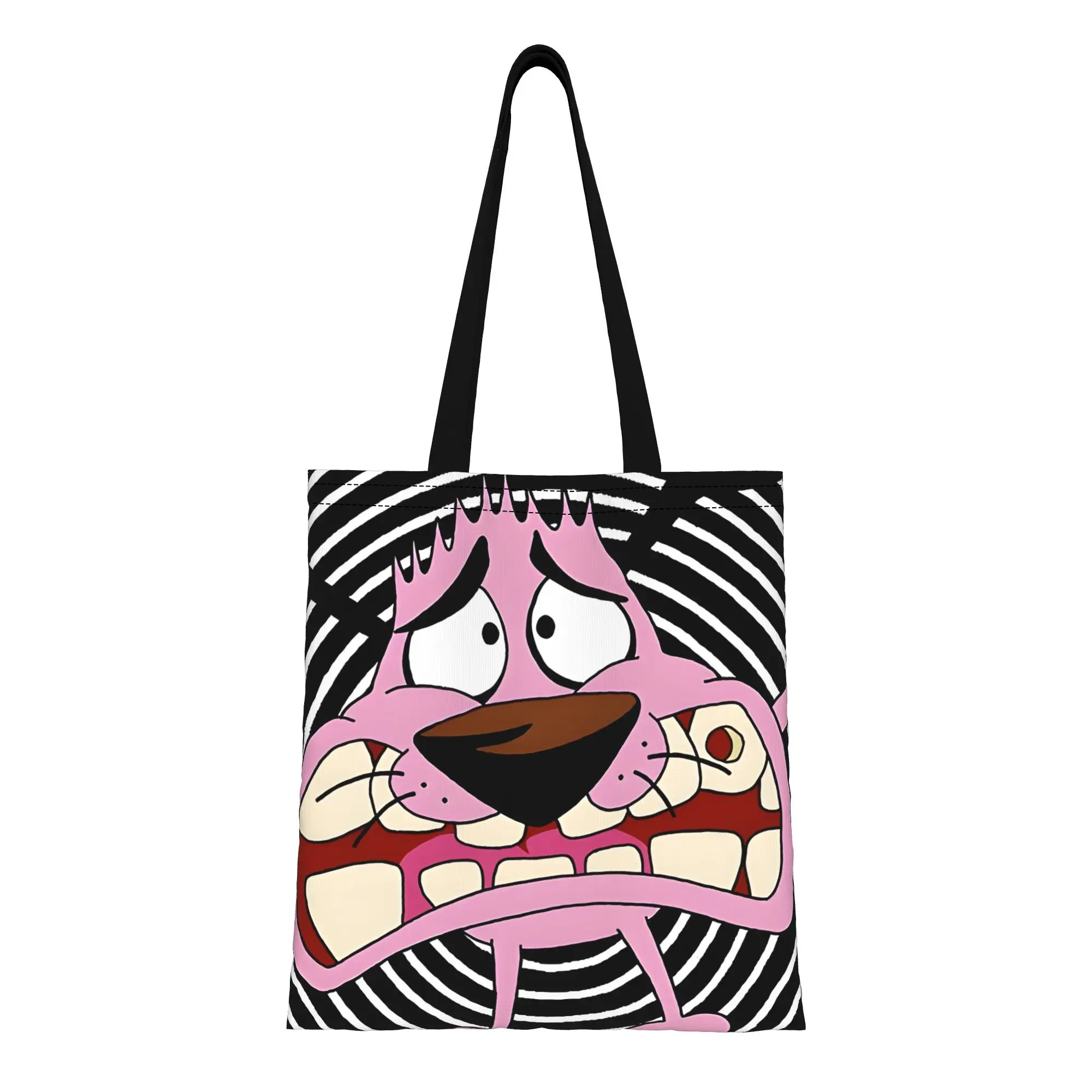 

1 шт. Стильная холщовая сумка-тоут с принтом собаки, большая вместимость, прочная, для улицы, модная сумка-шоппер