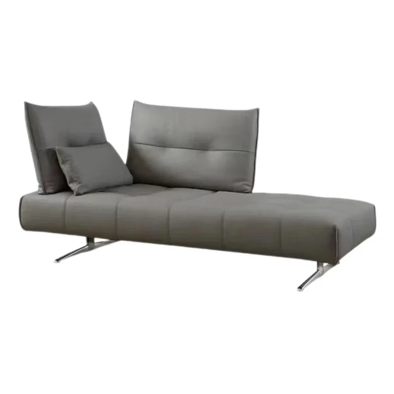 

Multifunctional sofa, first-layer cowhide orange light luxury living room study small apartment sofa