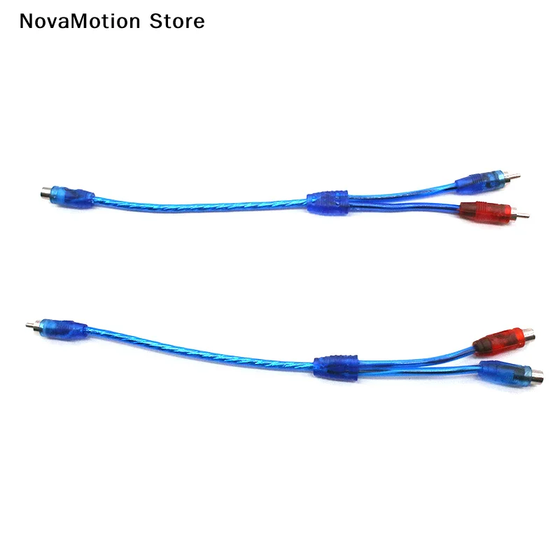 [NM]1Pcs Car MP3 Audio  1 Male To 2 Female Y Splitter Cable Adapter Cord Converter Car AUX Amplifier Car Speaker Adapter[NM]