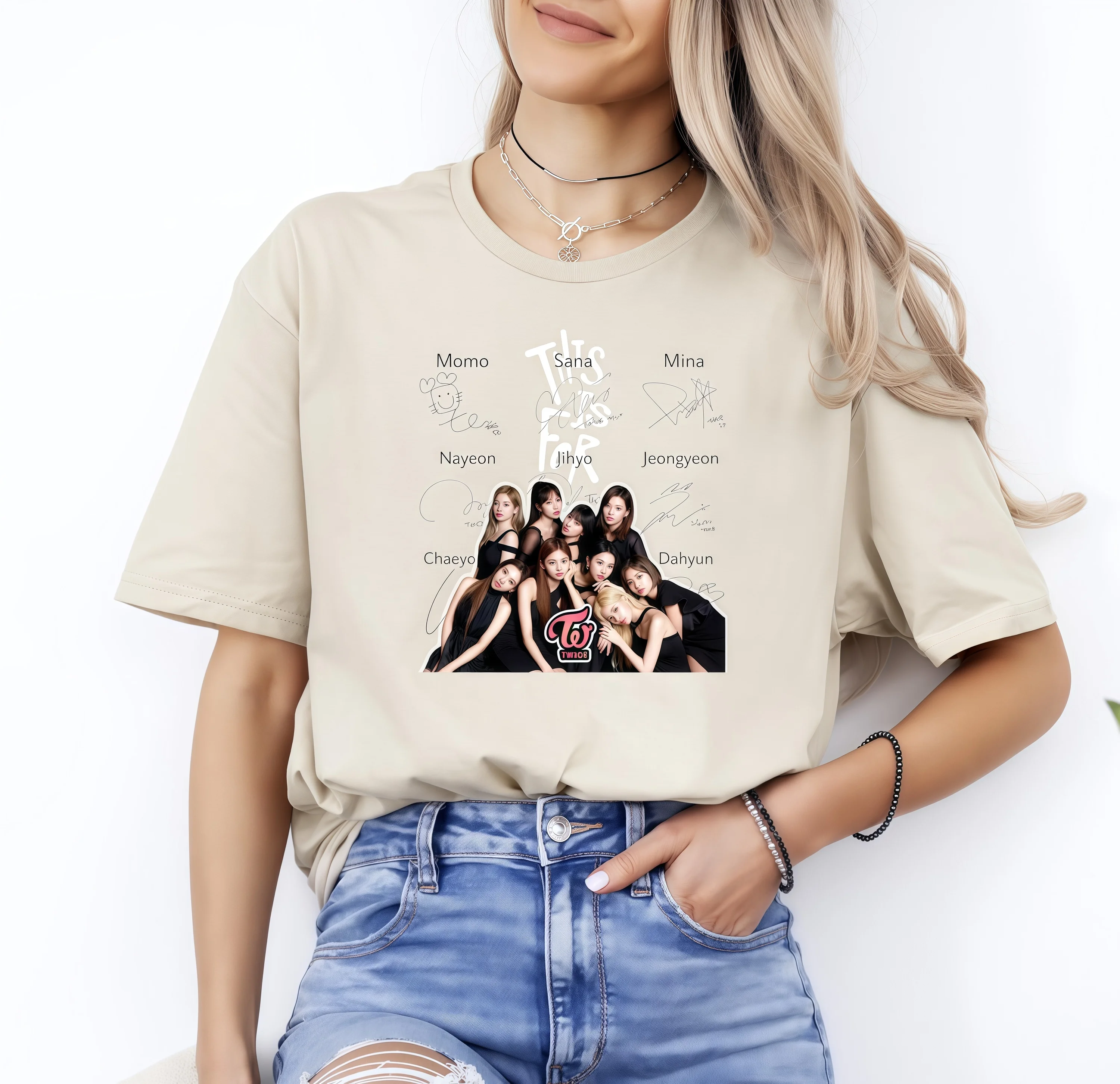 Twice 2026 This Is For World Tour Fans Support Kpop Fan Cotton T-shirts Summer Men's Women's Street Clothing Y2k Sportswear