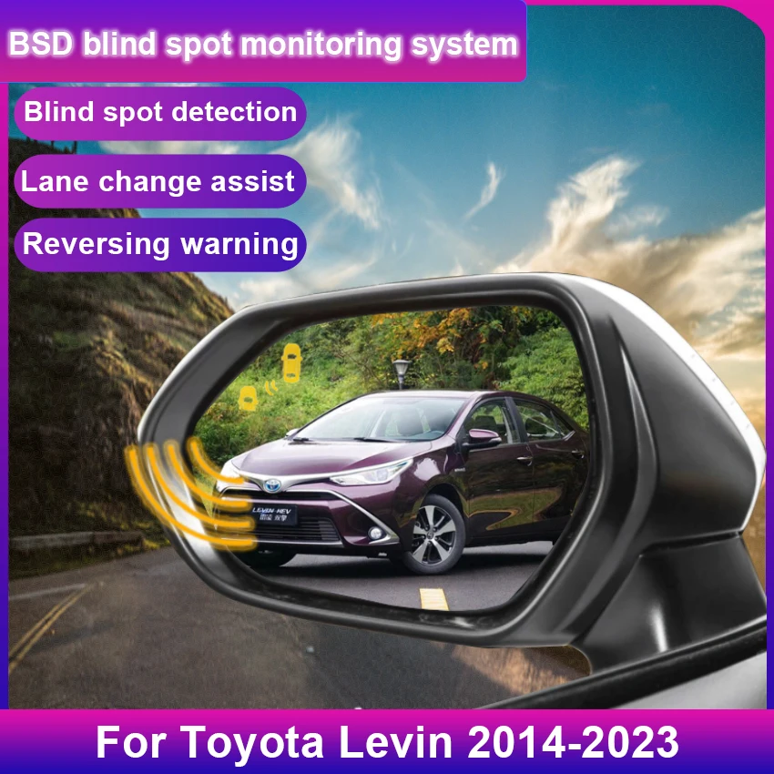 Car Blind Spot Detection System BSD BSA BSM Car Sensors Drive Rear Mirror Monitoring For Toyota Levin 2014-2023