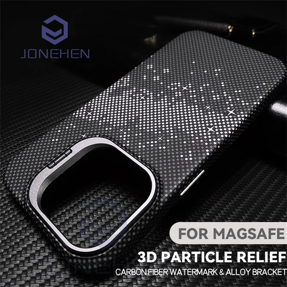 Magnetic Landscape Painting Wireless Charge For Magsafe Case For iPhone 15 13 14 16 Pro Max Shockproof Stand Alloy Lens PC Cover