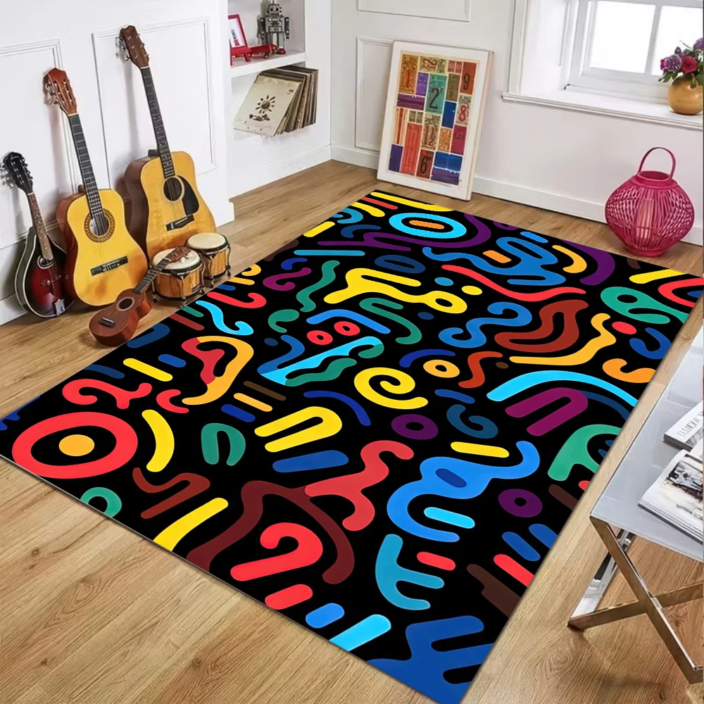 Grillig abstract patroon tapijt slaapkamer kamer bed deken tapijt schoenen kamer woonkamer slaapkamer keuken tapijten wasbare mat