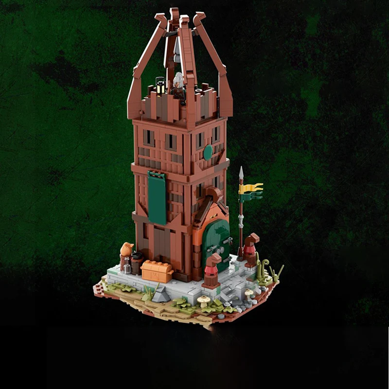 987pcs MOC Rohan Watchtower Middle Earth Fantasy Medieval Adventure Model Building Blocks Castle Technical Street Scene Toy Gift