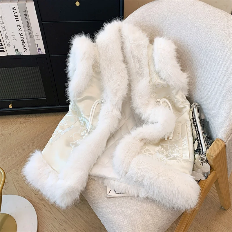 2024 New Autumn and Winter Fur Vest for Women Imitation Fox Fur High-end Style Advanced Designed Niche Temperature Vest