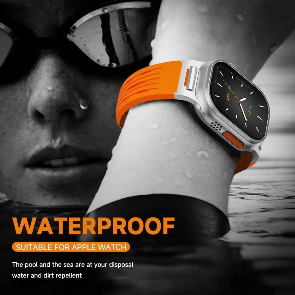 Breathe Sports Silikonarmband für Apple Watch S12 S11 S10 46mm Ultra4 49mm für IWatch Series 9 8 7 6 5 4 Se3 45/44/42mm Armband – Detail 6
