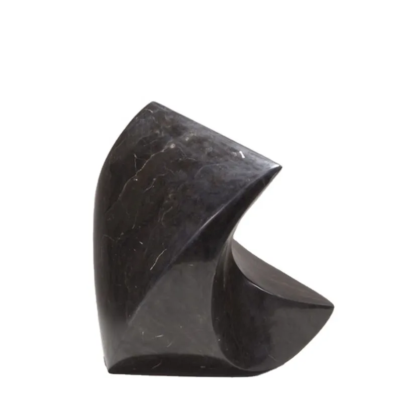 Custom modern abstract marble stone carvings with natural texture stone carvings and sculptures