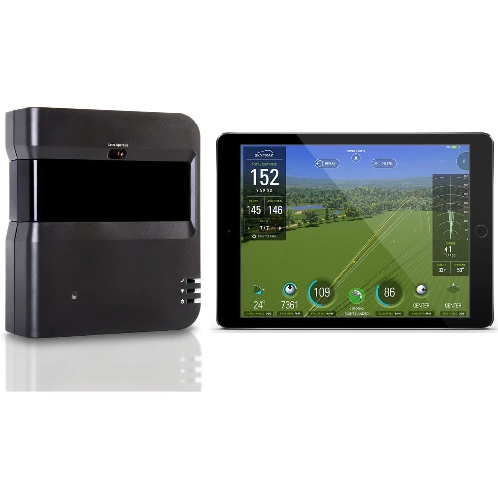 Professional Golf Launch Monitor and Simulator with Metal Protective Case for Indoor Outdoor Training