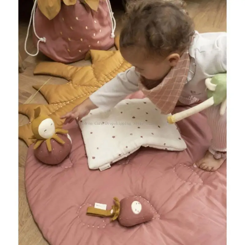 سجادة أرضية قطنية للأطفال للزحف للعب سجادة ديكور لغرفة الأطفال