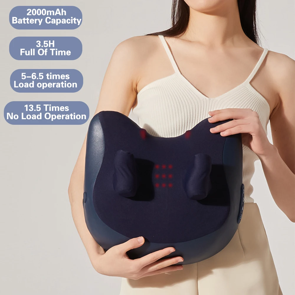 Shiatsu Back and Neck Massager with Heat Neck Cervical Ttraction Body Massager Electric Squeeze Shoulder NeckWaist Part Massager