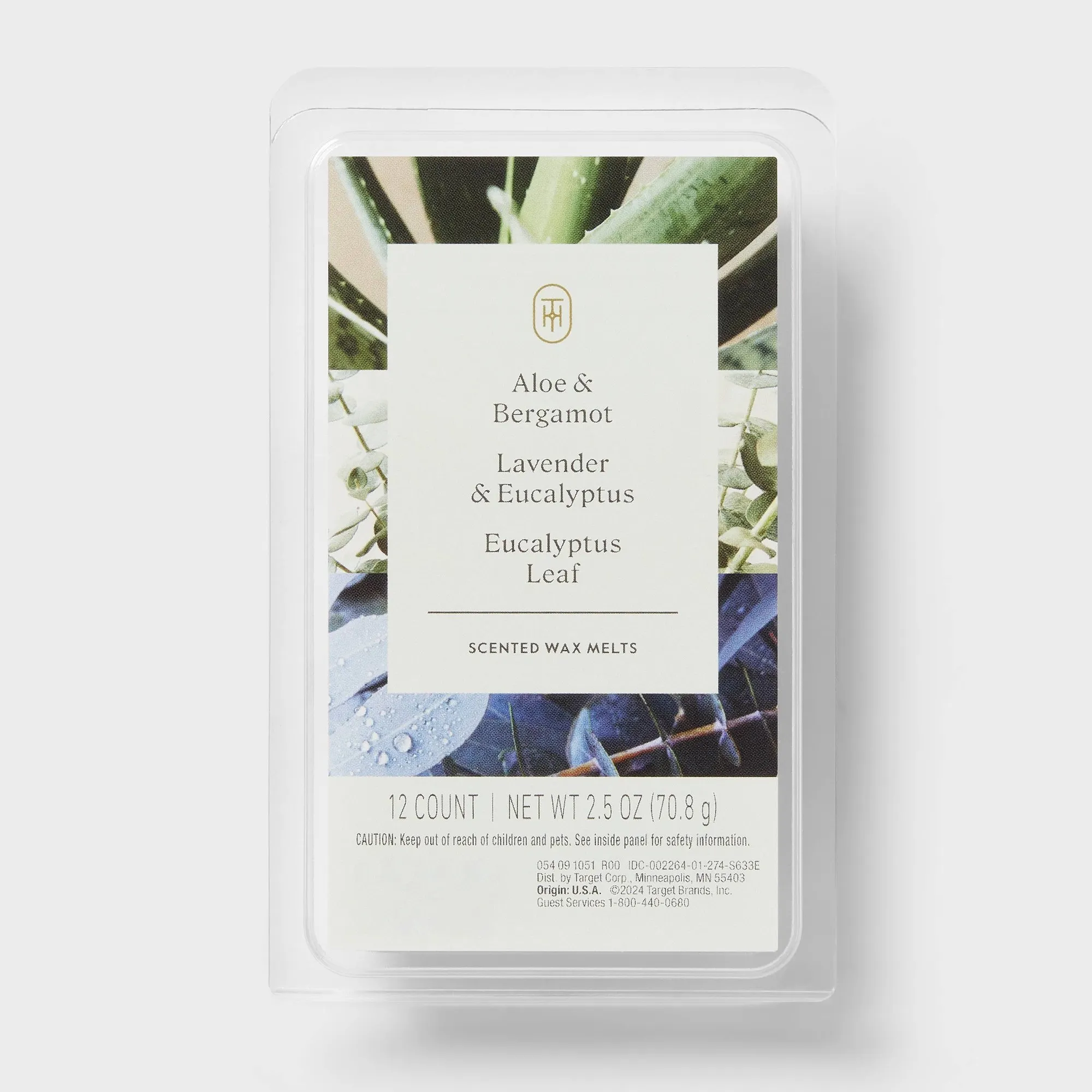 24ct Botanical Scented Wax Melts With Aloe Bergamot Lavender Eucalyptus For Home Fragrance Relaxing Ambiance
