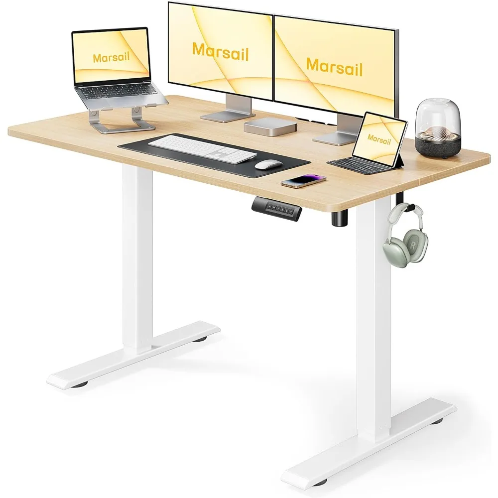 Electric Standing Desk with Sedentary Reminder, 48 * 24 Inch Standing Desk Adjustable Height, Stand up Desk for Home