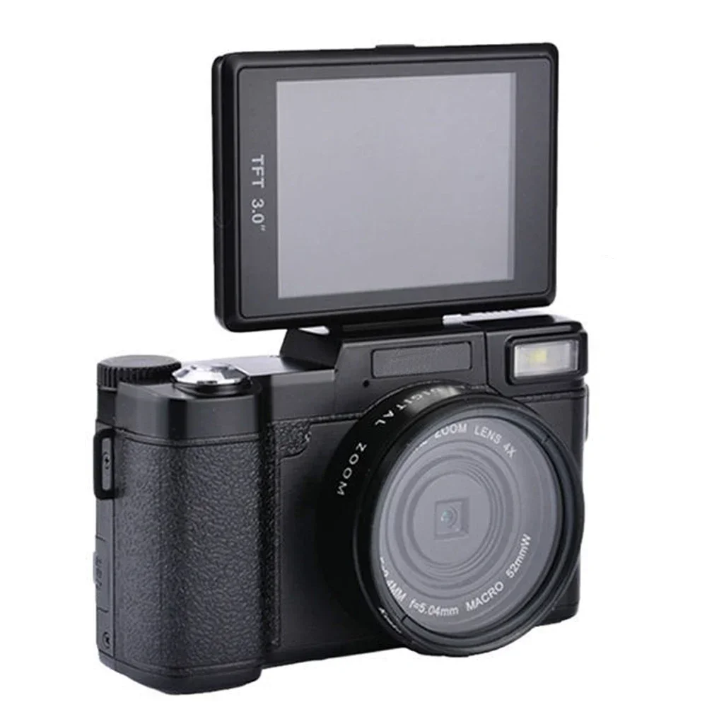 HR2 Digital Camera Video Digital+Camera Camcorder HD Display 3 Inch Portable 4x Zoom with Flip Screen