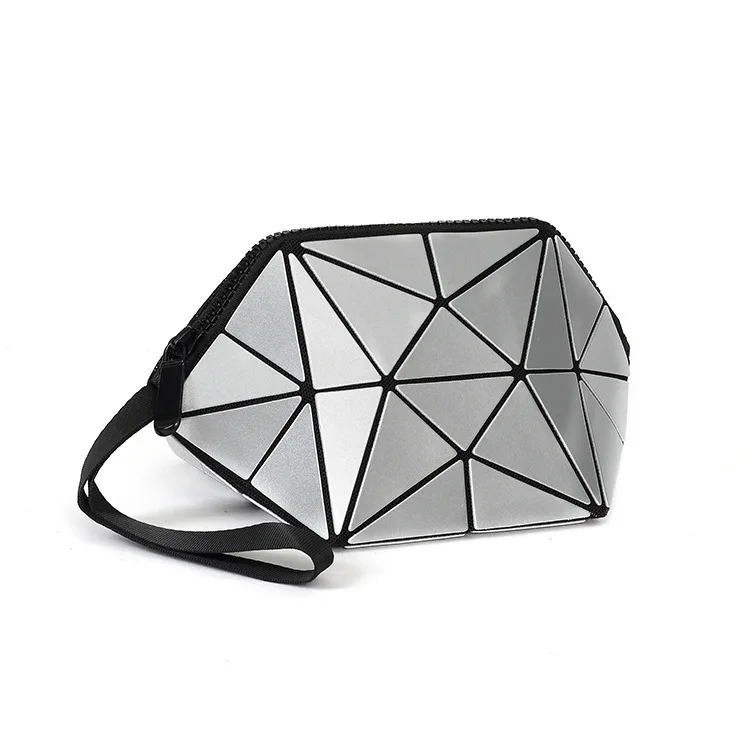 Geometric Semicircle Cosmetic Bag PU Leather Hot-Selling Women Brand New Pouch