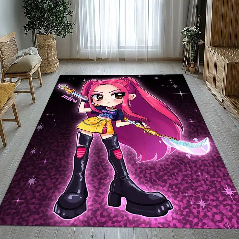 D-Derpy Tiger KPop Group Cartoon Soft Non-Slip Area Rug for Living Room,Bedroom Playroom Carpet Mat for Sofa,Home Decor