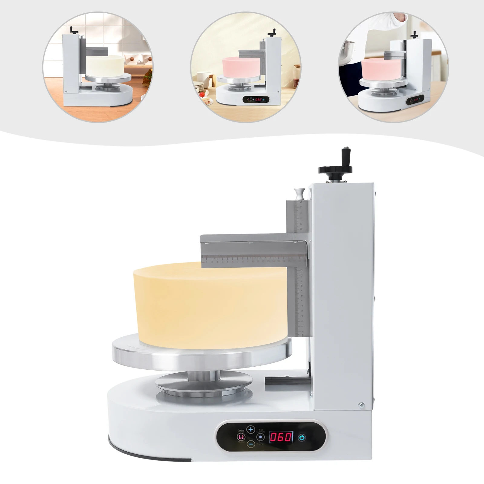 Cake Decorating Machine Automatic Cake Frosting Machine Cake Icing Machine Cake Scraper Electric Cream Butter Smoothing Coating