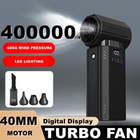 400000RPM Powerful Jet Fan 600g Wind Pressure 40mm Brushless Motor Violent Fan 60m/s Wind Speed Compressed Air Duster For Home