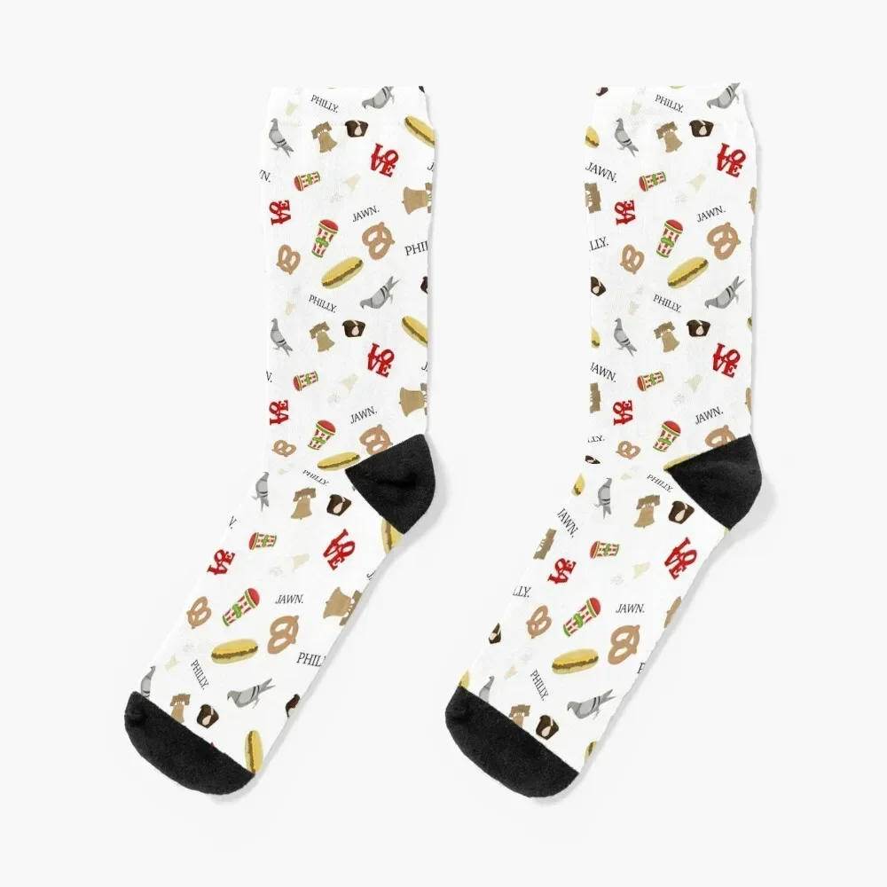 

Philly City Pattern Socks cartoon designer Men Socks Women's