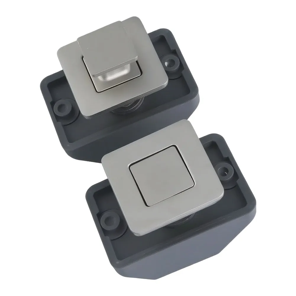 2pcs Nickel Chrome Metal Push Lock Catch 30mm Hole Diameter Keyless Cabinet Latch For RV for camper Van Boat Yacht Drawer Door