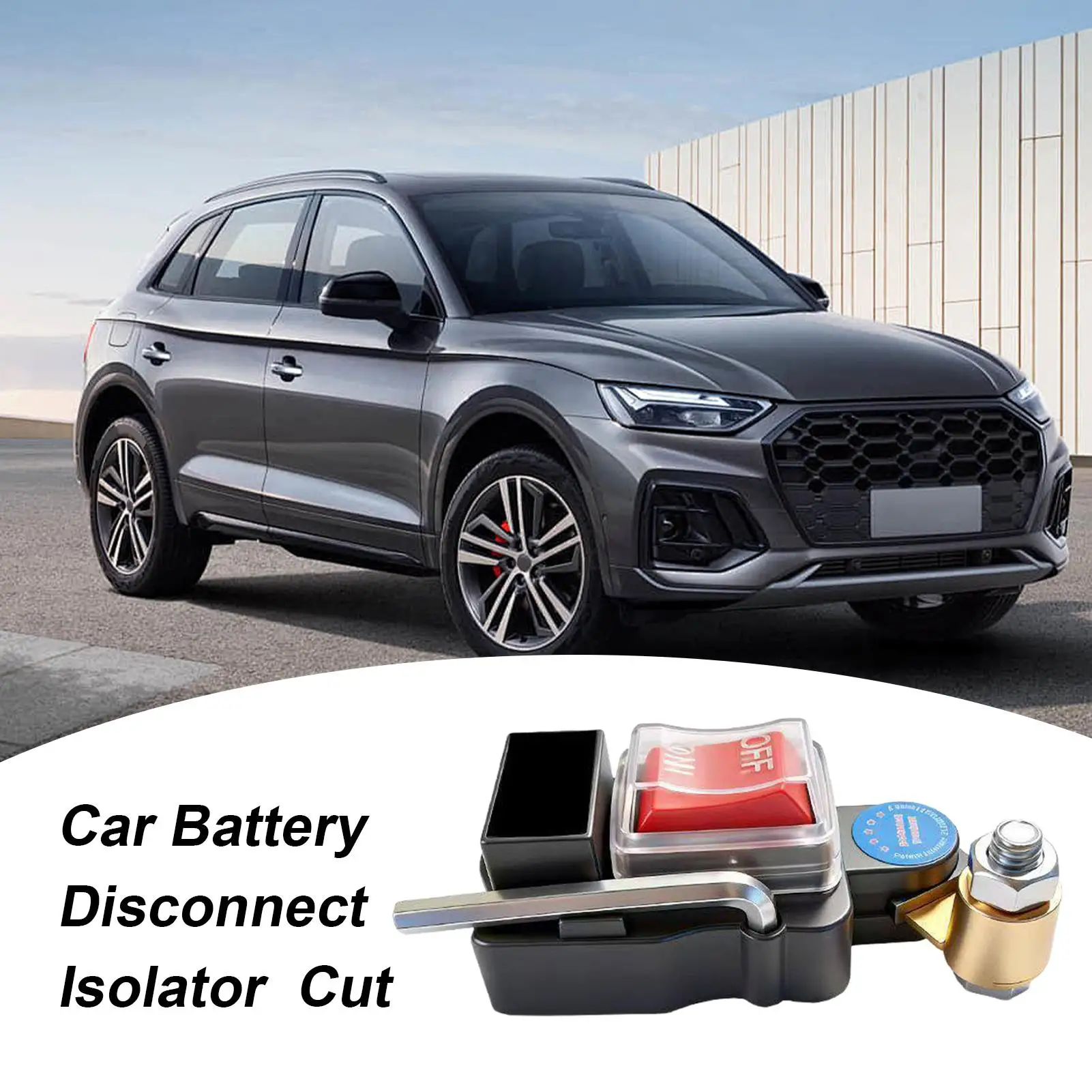 Battery Cut Off Button 12V/24V Car Battery Cut Off Knob Vehicle Disconnect Button For Trailer Tractor Offroad Marine Automotive