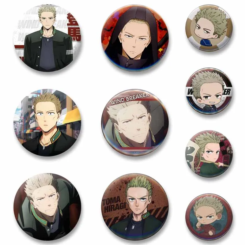 

Wind Breaker Toma Hiragi Soft Button Pins Cartoon Role Playing Brooches Badge Bag Clothes Decor Accessories Fans Collect Gifts