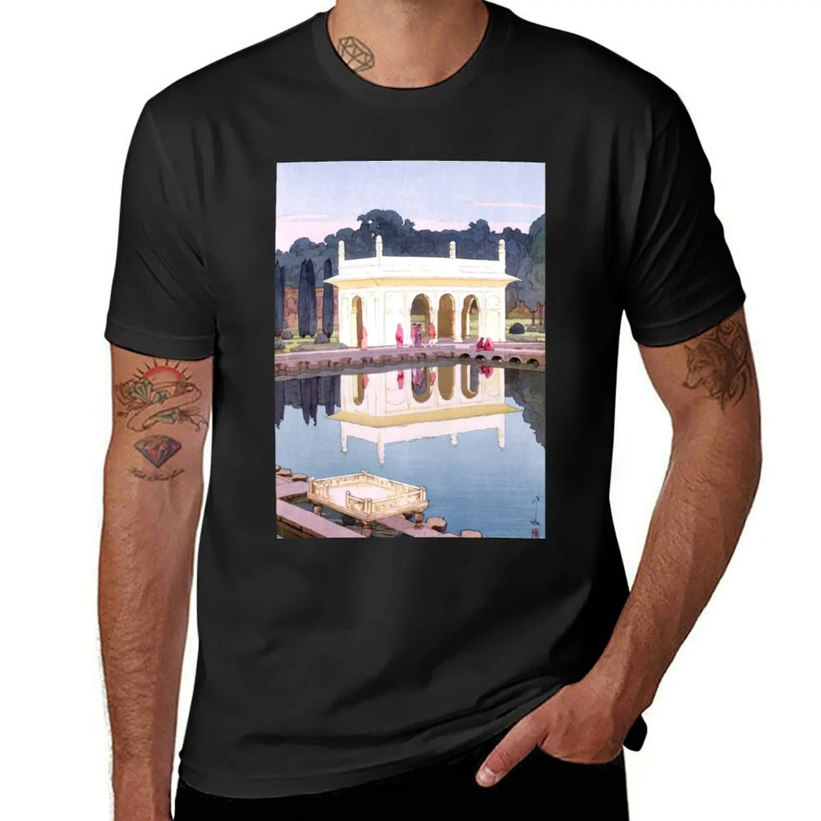 Shalimar Garden, Lahore by Yoshida Hiroshi T-Shirt Short sleeve tee quick drying shirts graphic tees Men's clothing