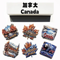 North America Canada Resin 3D Fridge Magnets Tourism Souvenir Refrigerator Sticker Handicraft Gift Decoration