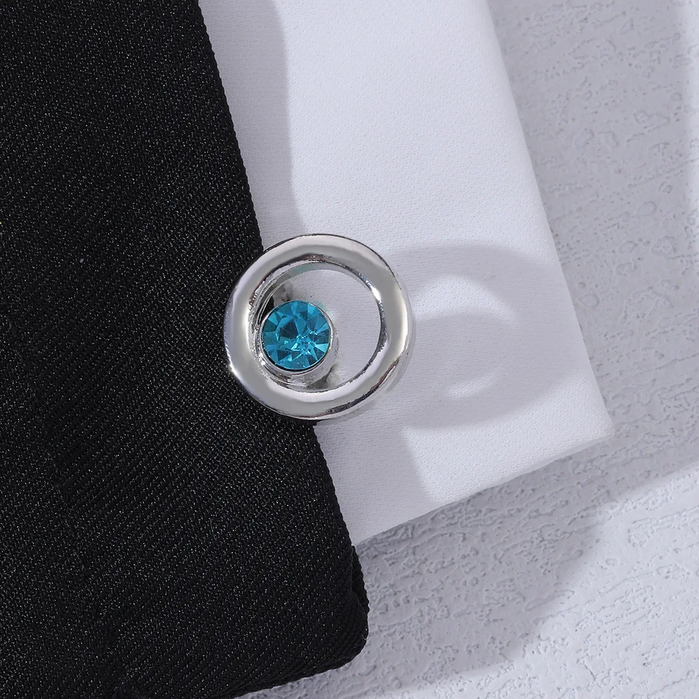 A Pair Round Studded Cufflinks for Men Minimalist Alloy Shirt Buttons Stylish Sleeve Darts Accessories Elevate