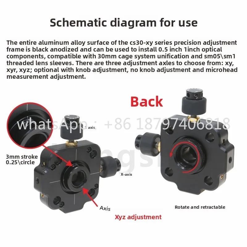 CS30-XY Series 30mm Cage Type Precision Adjusting Frame\ XY Axis\ XYR\ XYZ