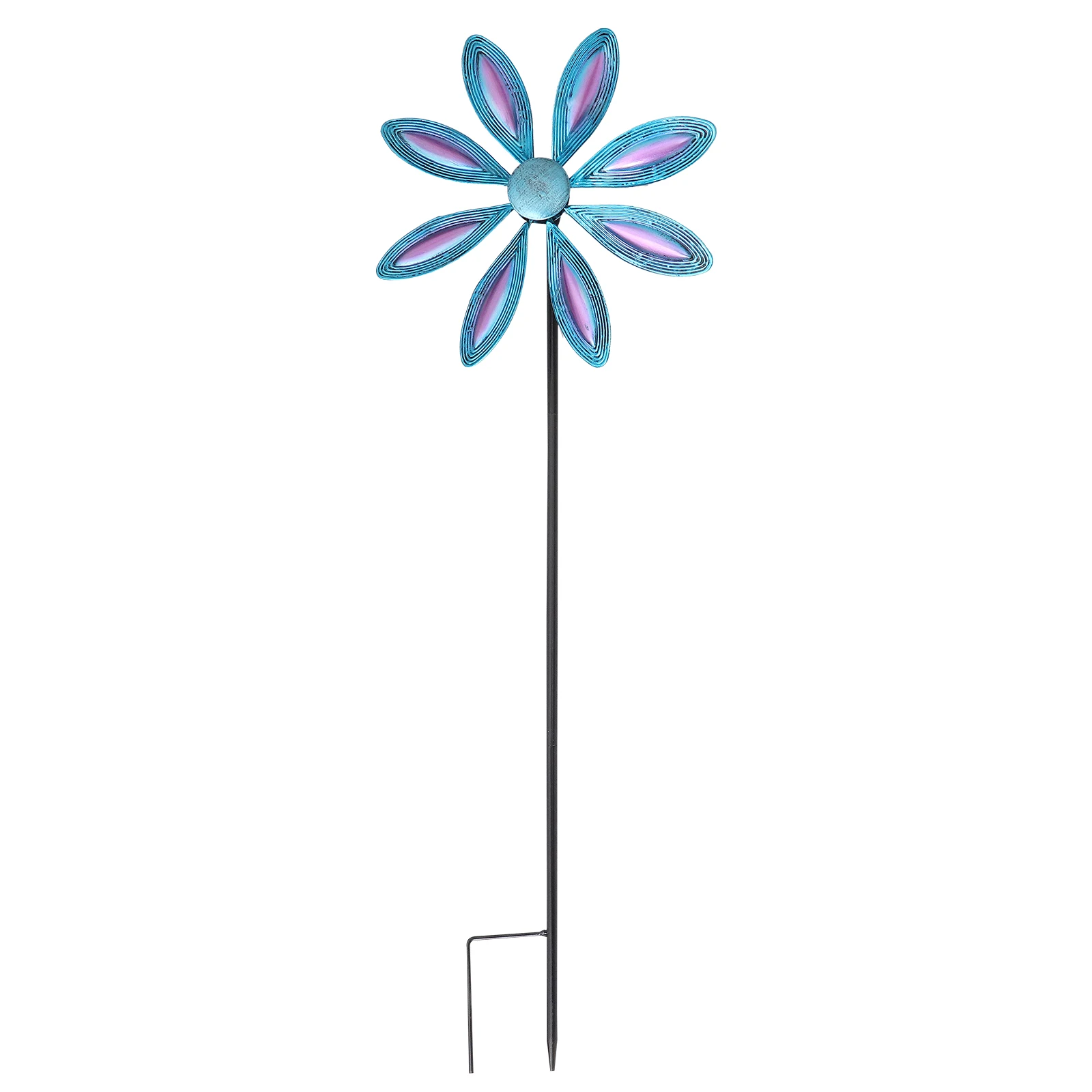

1pc Rainbow-colored Iron Windmill Colorful Decorative Pinwheel Outdoor Yard Garden Lawn Party Adornment Premium Material