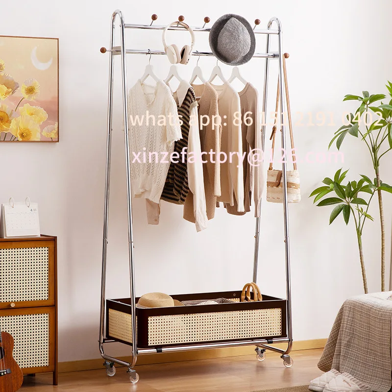 

Customizable Solid Wood Coat Rack Hanger Floor Floor Hanging Bedroom Simple Household Removable Storage Lazy Hanger