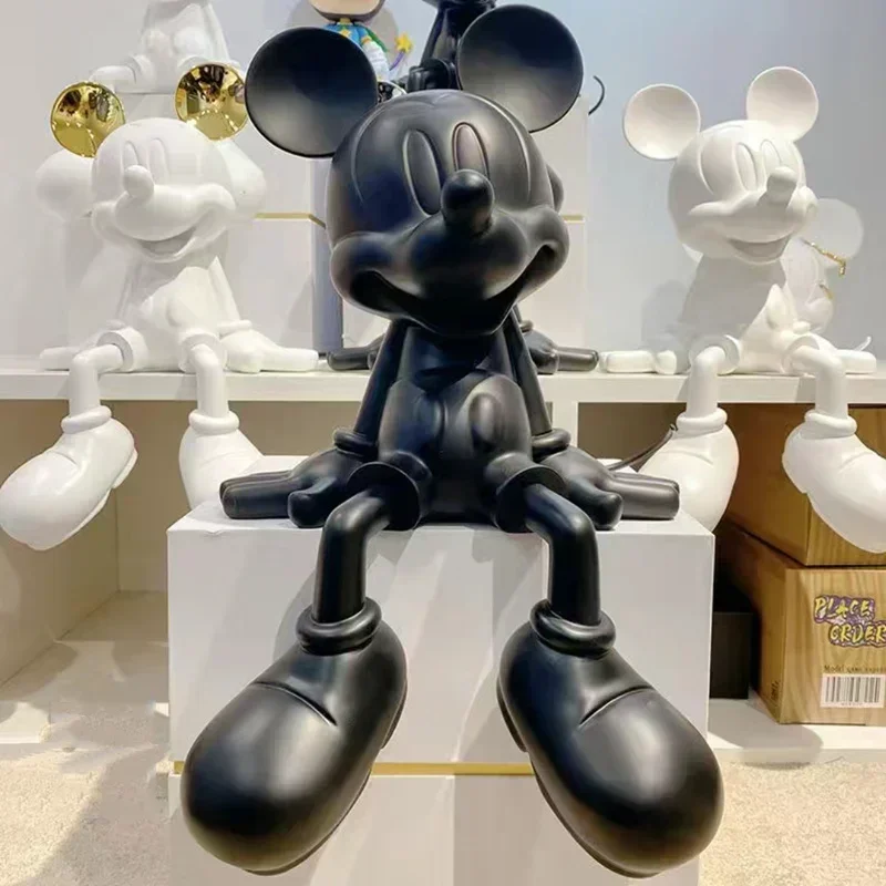 48cm Disney Large Size Mickey Mouse Sitting Pose Figure Anime Cartoon Resin Model Statue Dolls Home Livingroom Decor Xmas Toy