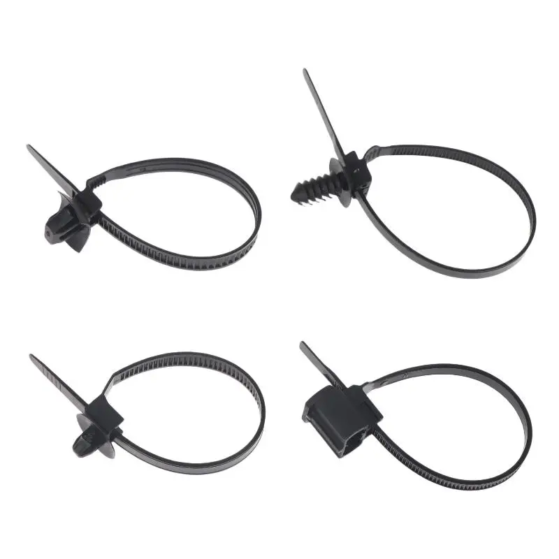20Pcs Nylon Push Mount Cable Zip Ties Self Locking Wire Fastener Clips
