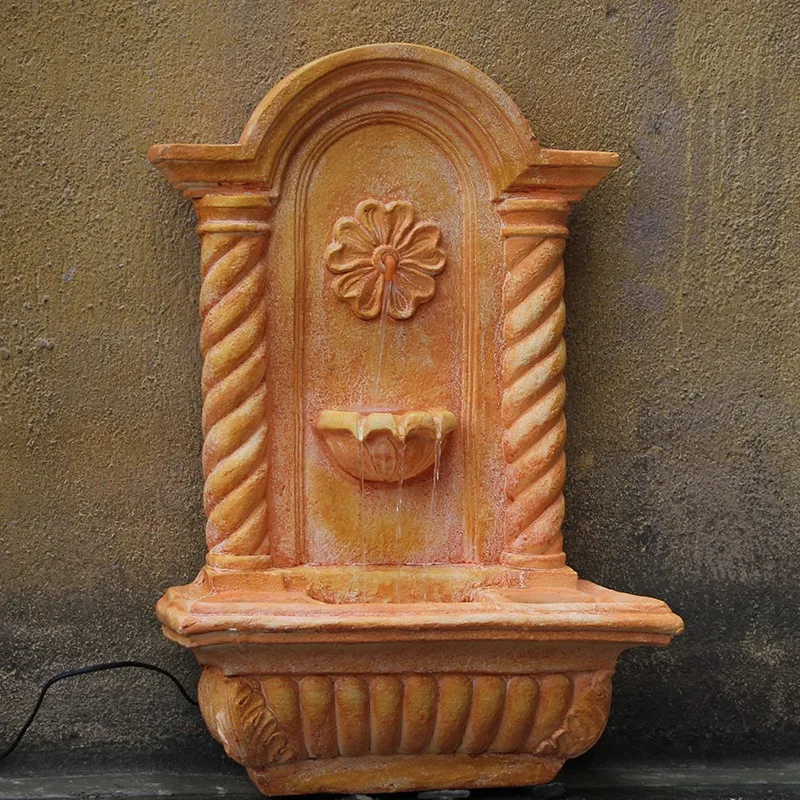 European-Style Outdoor Foyer Wall Hanging Decoration Villa Courtyard Creative Flowing Water Fountain Water Feature