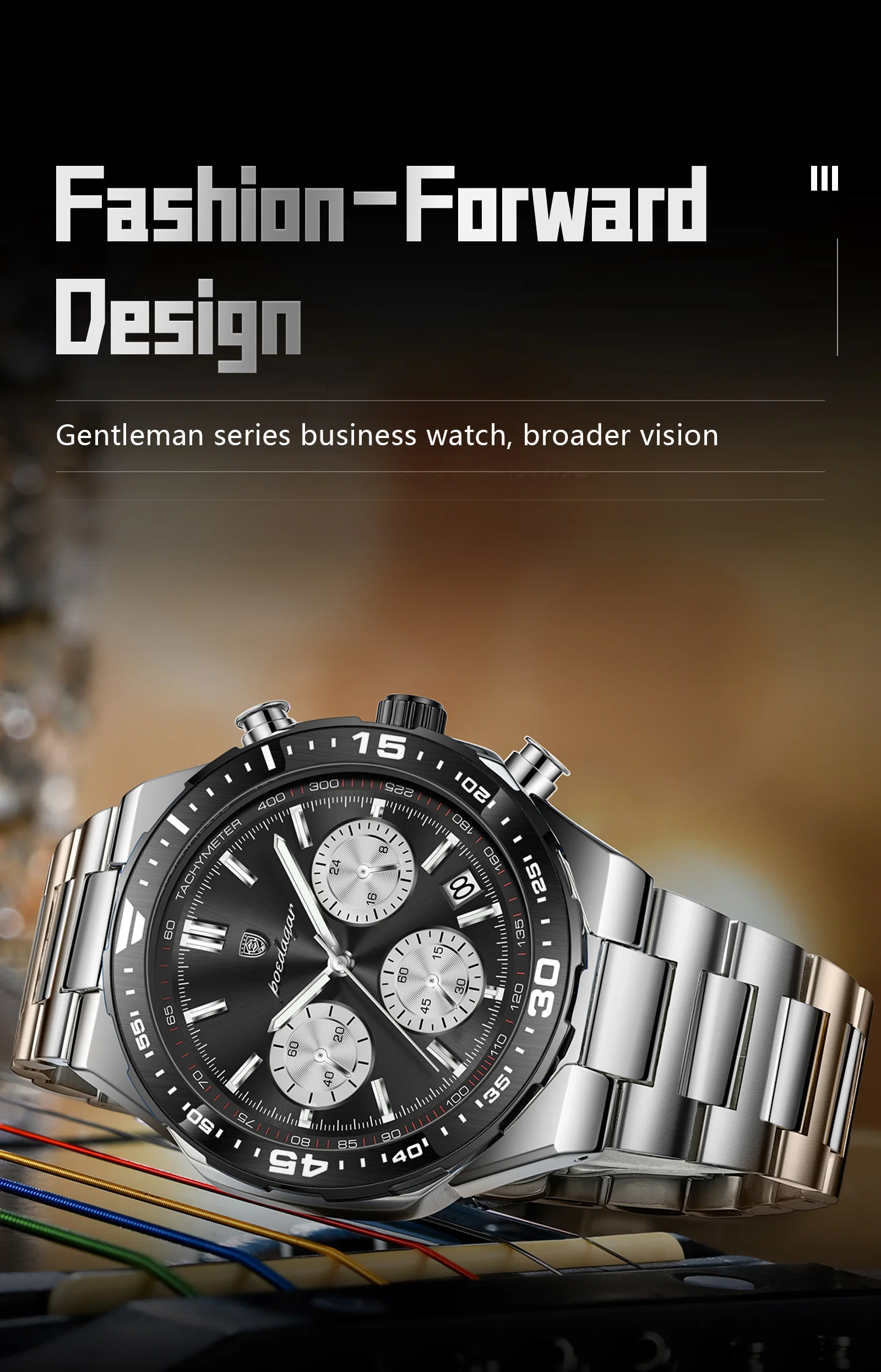 POEDAGAR Men's Watch Image 5