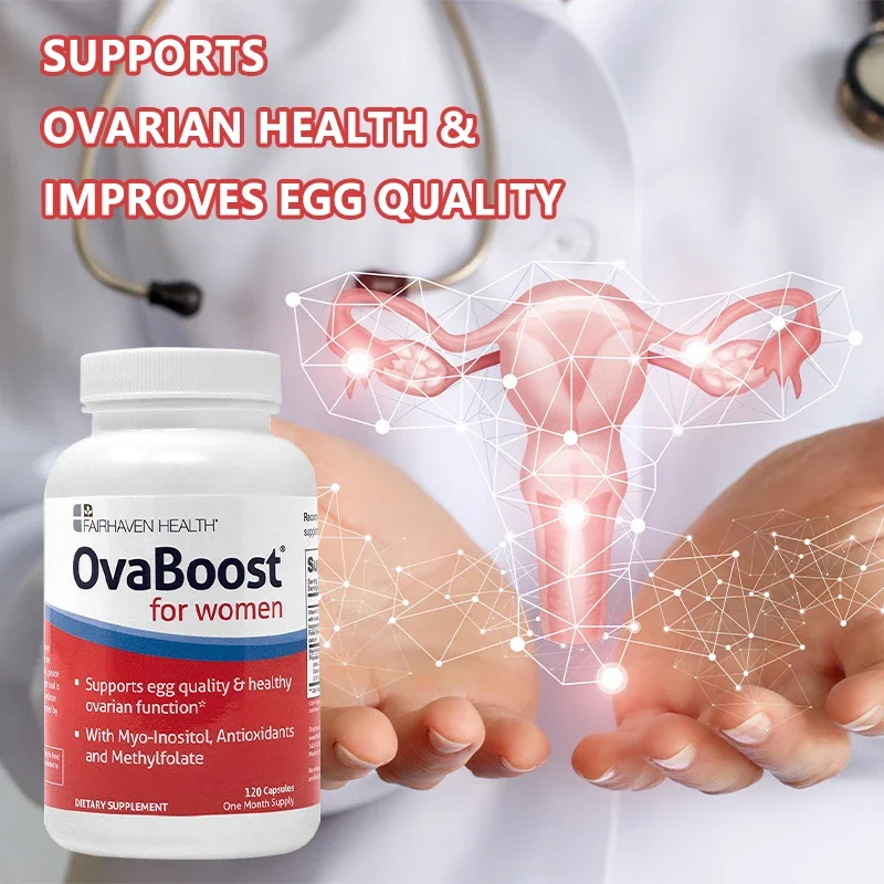 Inositol, Folic Acid, CoQ10 Extract, Antioxidants - Supports Ovulation, Egg Quality, Cycle Regularity