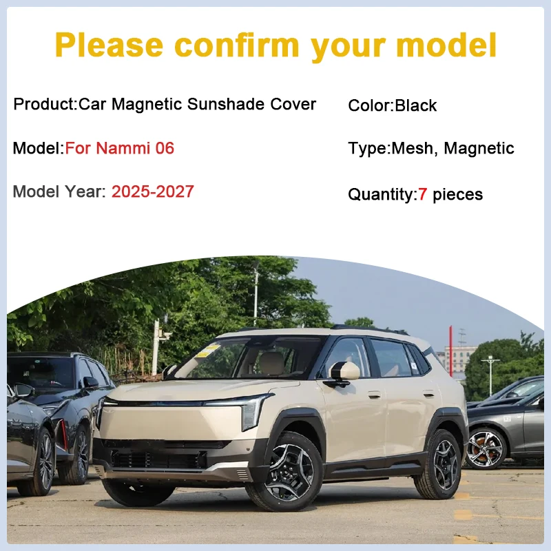 For Nammi 06 Accessories Dongfeng 2025 2026 2027 Auto Mesh Magnetic Sunshade Sun Shade Window Visor Anti UV Cover Car Body Kits