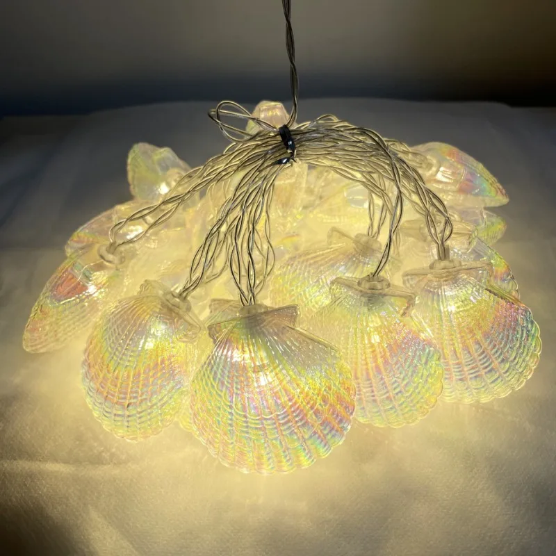 

LED Shell Battery Light String Color Shell Light String Festival Room Dormitory Indoor and Outdoor Party Decoration String Lamps