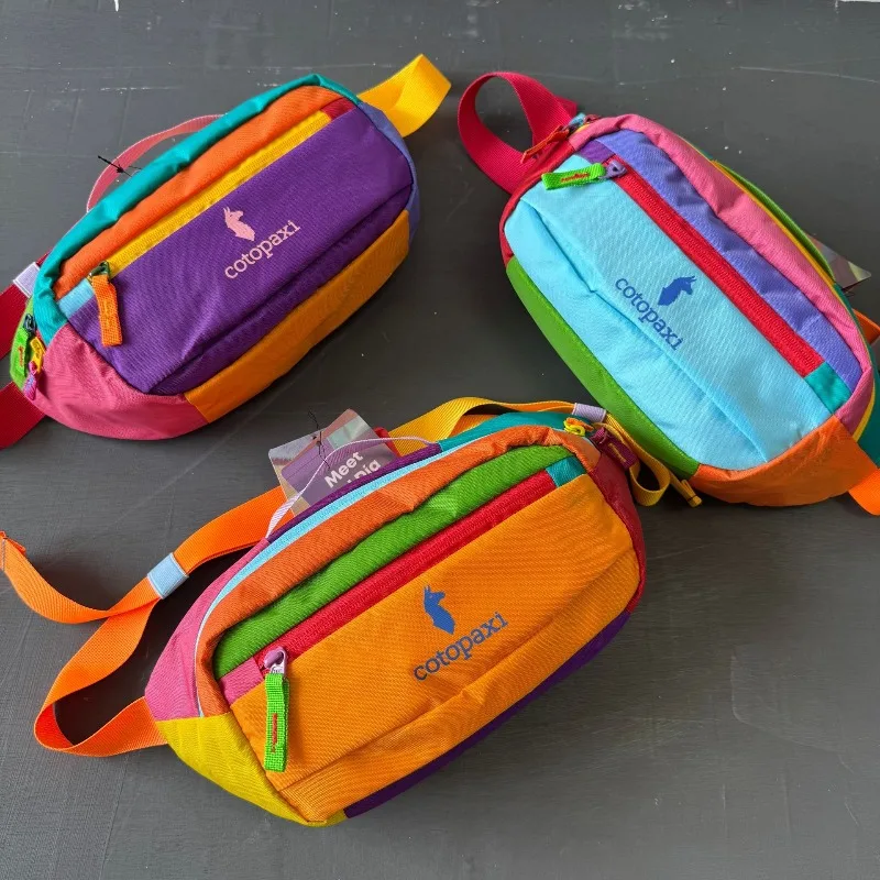 American alpaca bag 3L outdoor sports chest bag crossbody chest bag dopamine