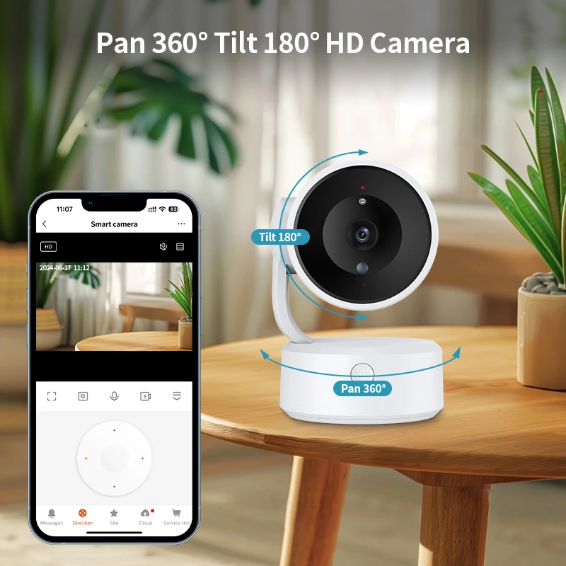 

Tuya WIFI 360 Camera 2-Way Voice Intercom Indoor Wireless Video Surveillance Cameras Smart Home Baby Monitor