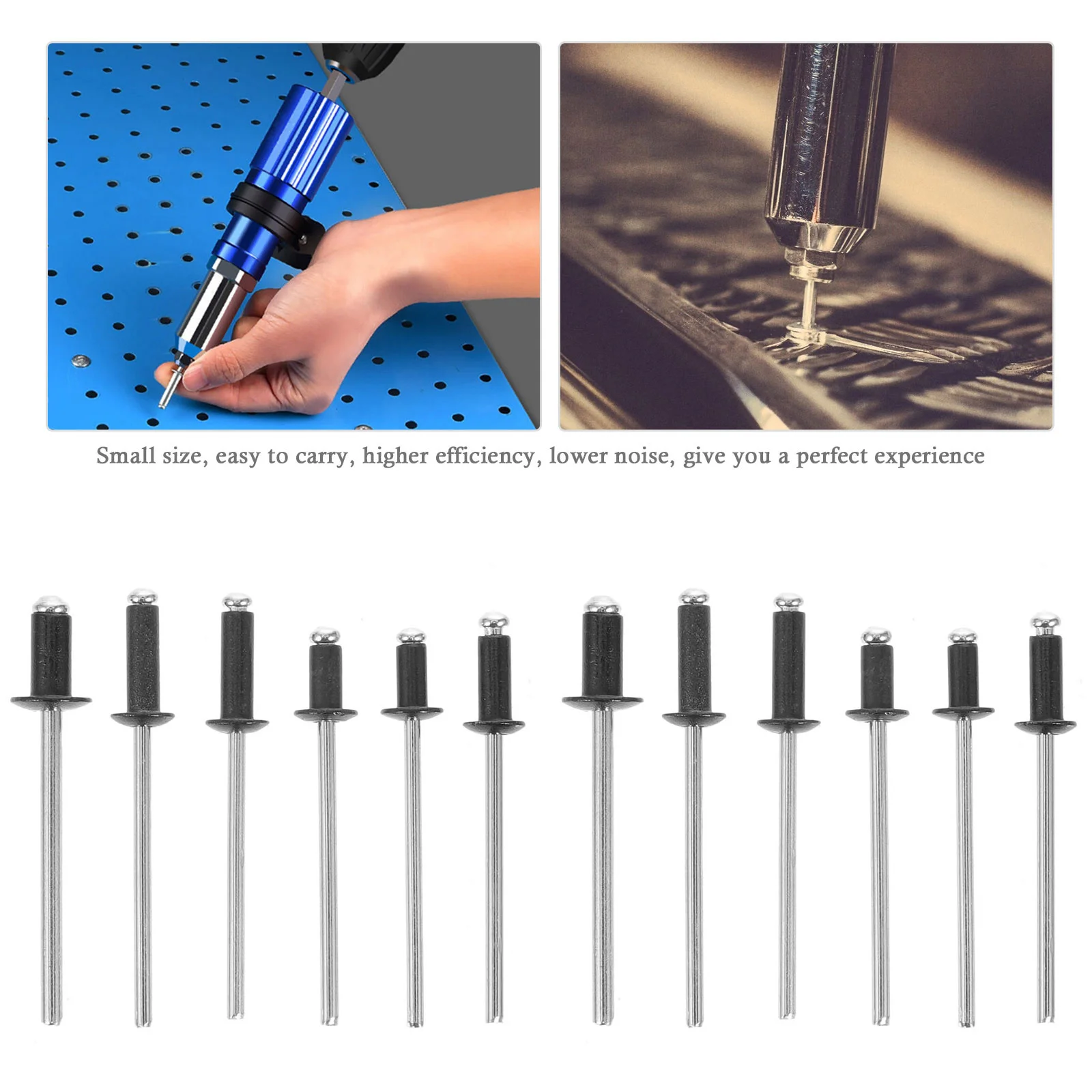 

180Pcs Aluminum Blind Rivets Flange Long Grip for Indoor Outdoor Repairs Pop Rivet Assortment Fasteners Kit Pop Rivets