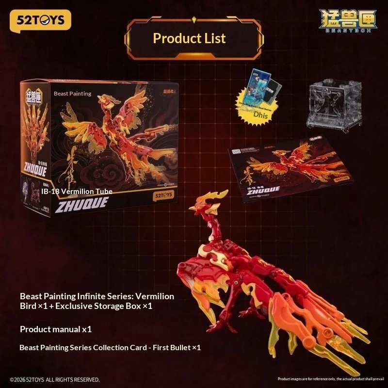 52TOYS Beastbox Zhuque, Modelo de Mecha Transformable IB 18, Figura de Acción Móvil, Decoración de Escritorio Moderna, Juguete Coleccionable