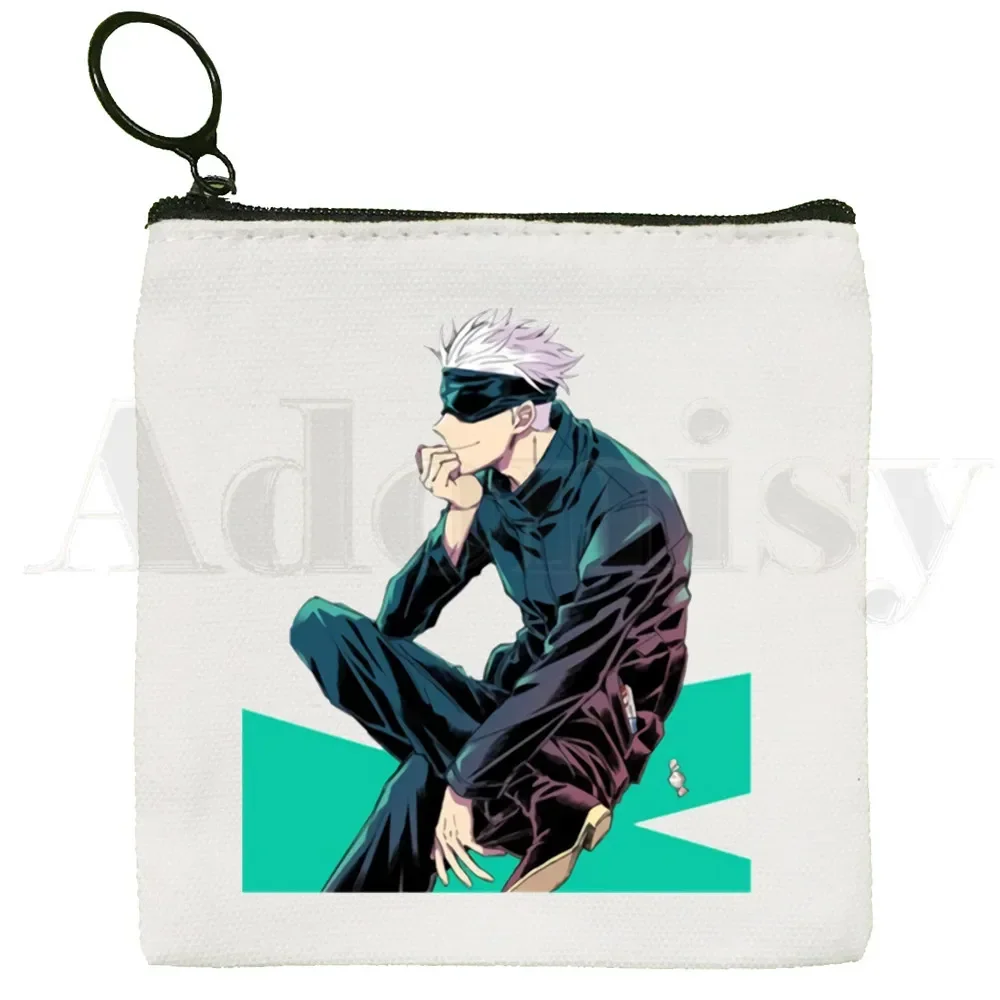 Gojo Satoru Jujutsu Kaisen Cartoon Hip Hop Bag Coin Purse Storage Small  Card Bag Key  Coin Clutch  Zipper Key Bag