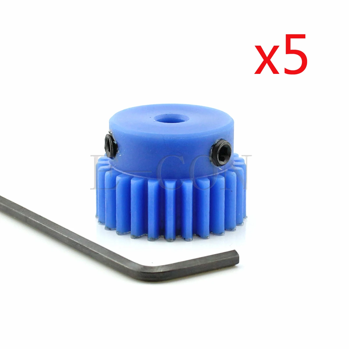 

5pcs 1 Module Blue Nylon Spur Gear 1M-25T 25 Teeth Bore 5-12mm Teeth Width 10mm Motor Nylon Gear Wheel With Steps